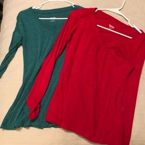 2 Target Long Sleeve Tees